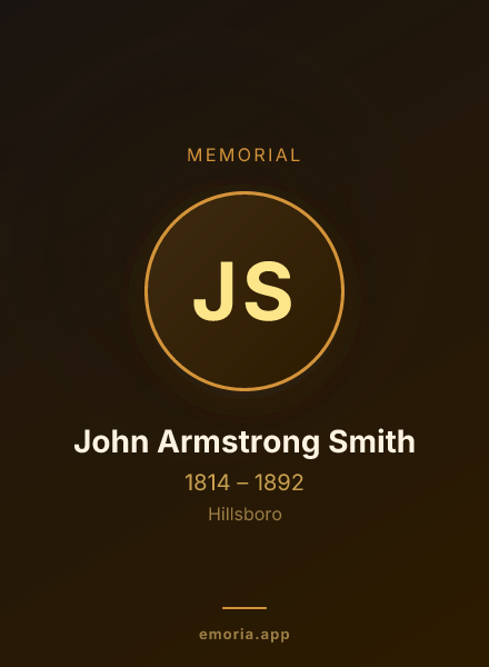 Memorial portrait of John Armstrong Smith