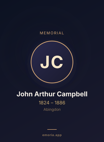 Memorial portrait of John Arthur Campbell