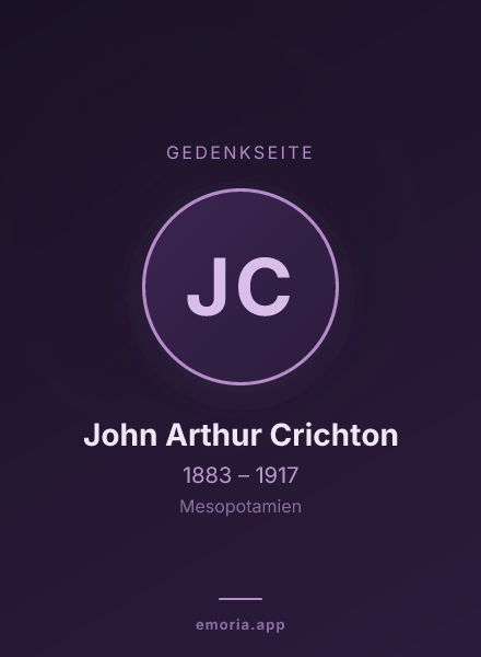 Gedenkportrait von John Arthur Crichton