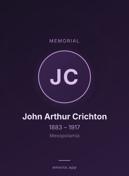 Memorial portrait of John Arthur Crichton