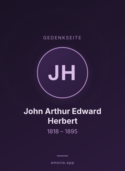 Gedenkportrait von John Arthur Edward Herbert