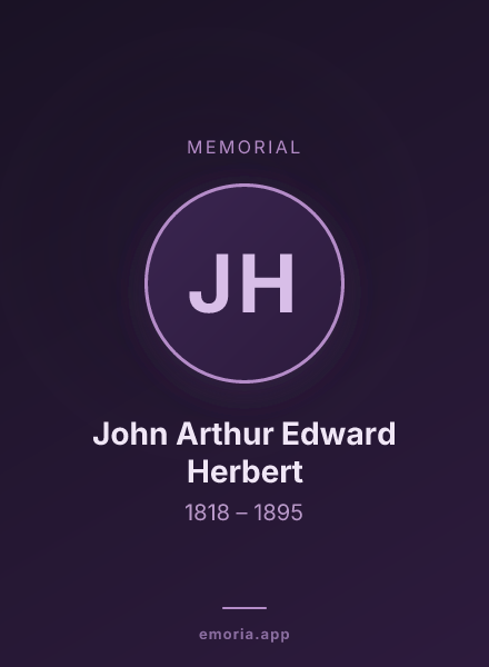 Memorial portrait of John Arthur Edward Herbert