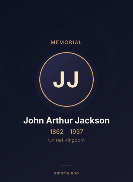 Memorial portrait of John Arthur Jackson