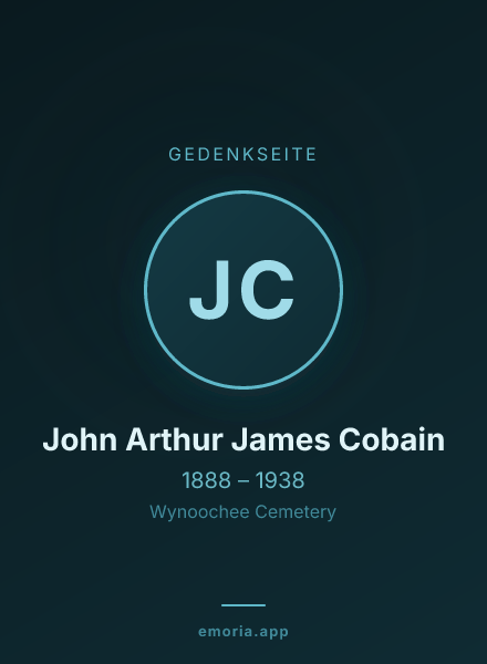 Gedenkportrait von John Arthur James Cobain