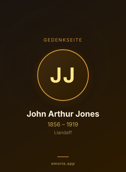 Gedenkportrait von John Arthur Jones