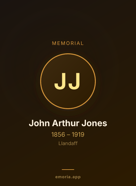 Memorial portrait of John Arthur Jones