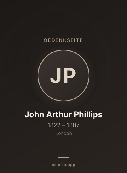 Gedenkportrait von John Arthur Phillips