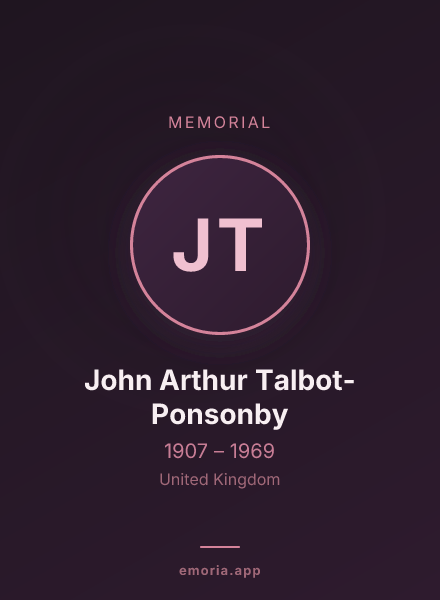 Memorial portrait of John Arthur Talbot-Ponsonby