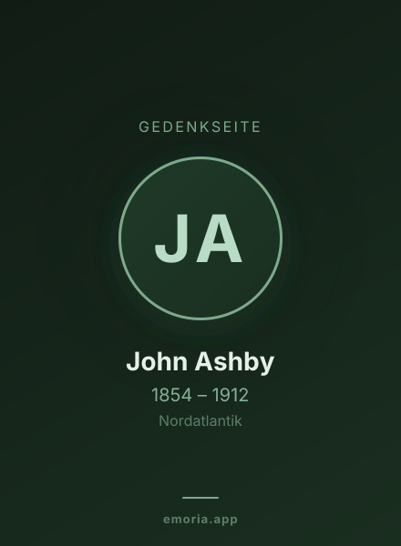 Gedenkportrait von John Ashby