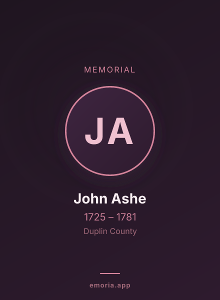Memorial portrait of John Ashe