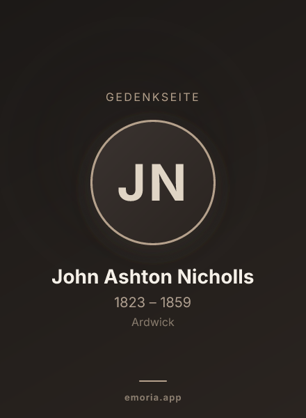 Gedenkportrait von John Ashton Nicholls