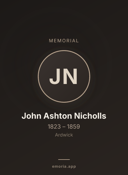 Memorial portrait of John Ashton Nicholls