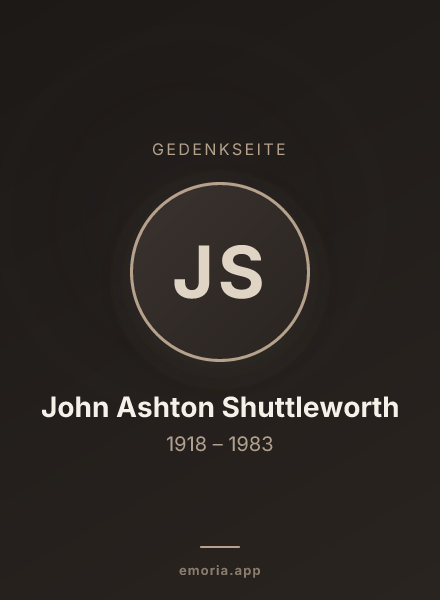 Gedenkportrait von John Ashton Shuttleworth
