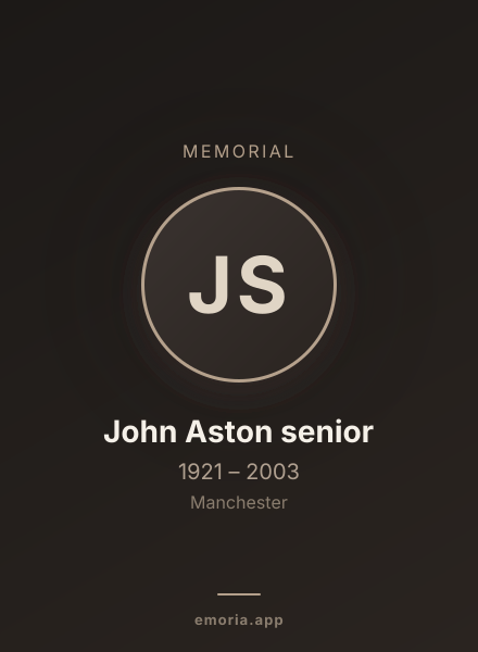 Memorial portrait of John Aston senior