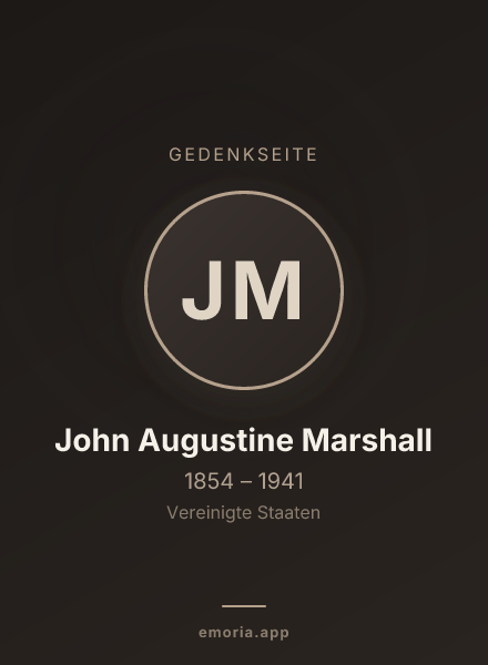 Gedenkportrait von John Augustine Marshall