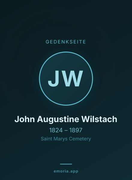 Gedenkportrait von John Augustine Wilstach