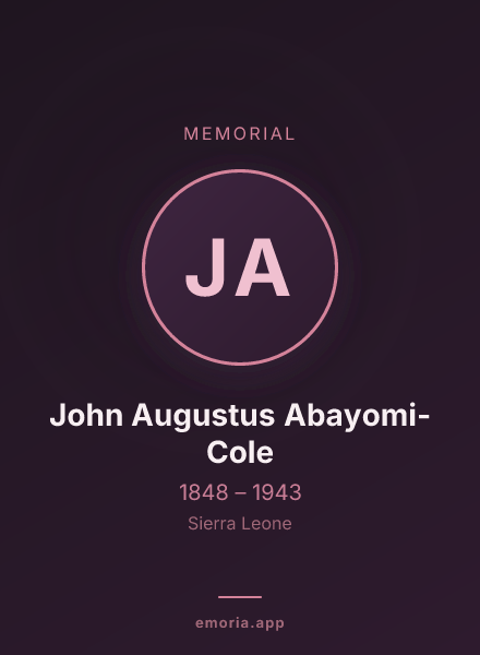 Memorial portrait of John Augustus Abayomi-Cole