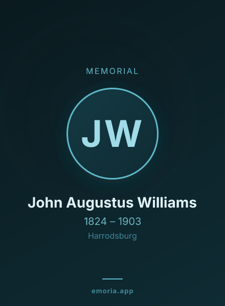 Memorial portrait of John Augustus Williams