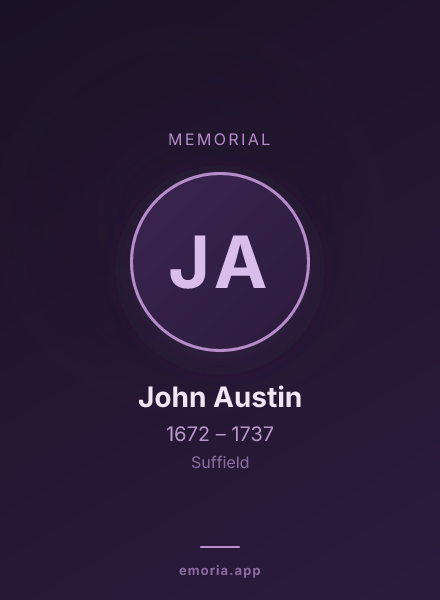 Memorial portrait of John Austin