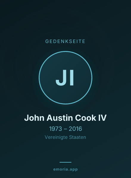 Gedenkportrait von John Austin Cook IV