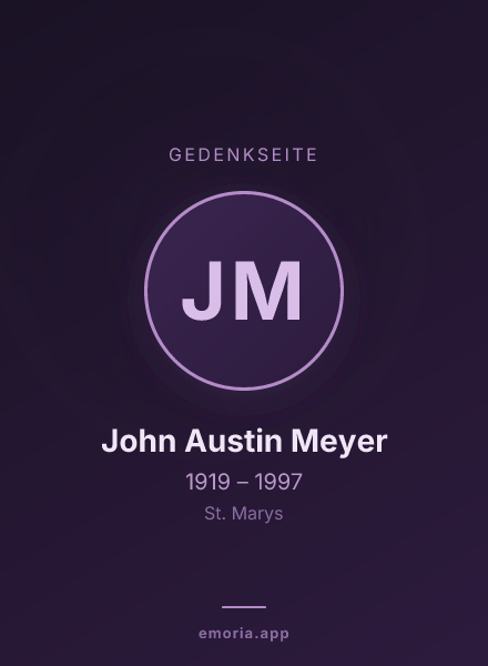 Gedenkportrait von John Austin Meyer