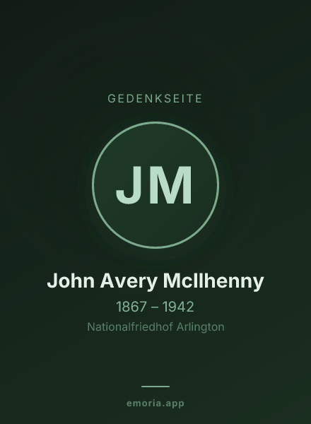 Gedenkportrait von John Avery McIlhenny