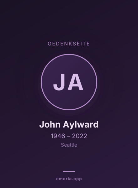 Gedenkportrait von John Aylward