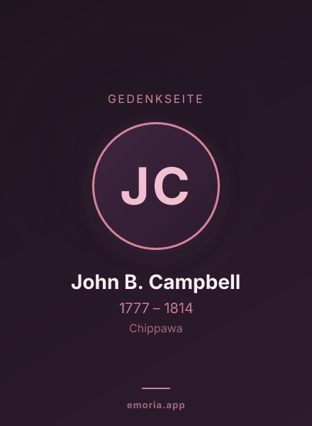 Gedenkportrait von John B. Campbell