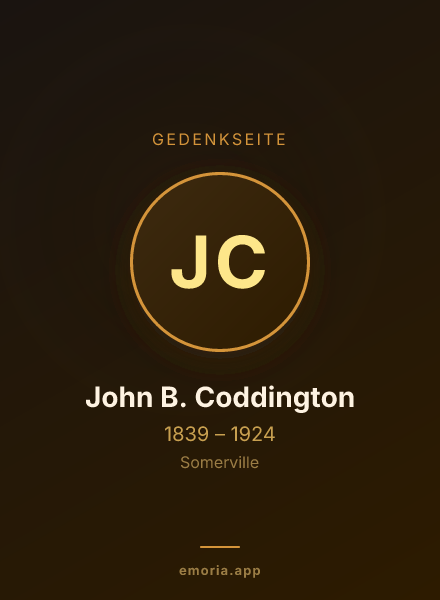Gedenkportrait von John B. Coddington