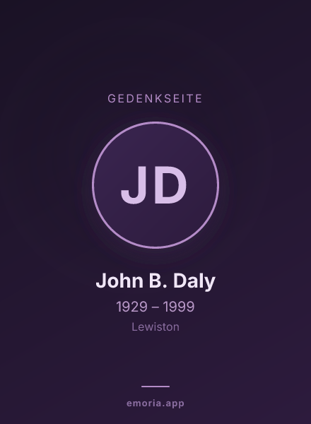 Gedenkportrait von John B. Daly