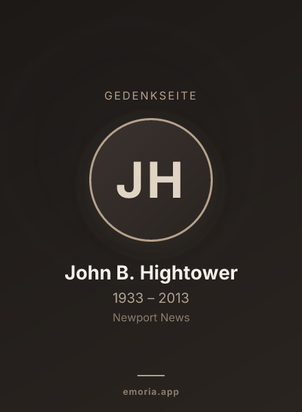 Gedenkportrait von John B. Hightower