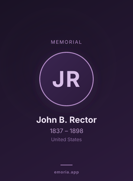 Memorial portrait of John B. Rector