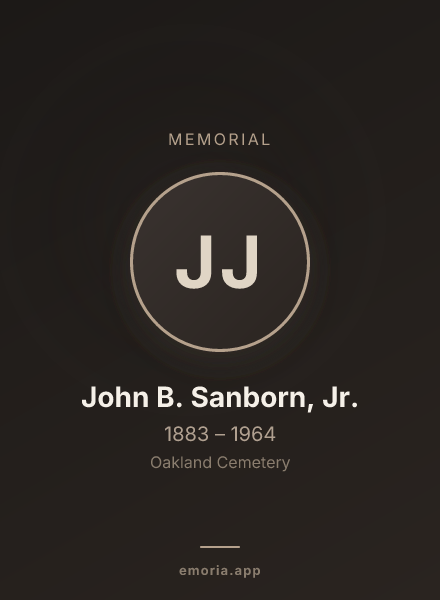 Memorial portrait of John B. Sanborn, Jr.