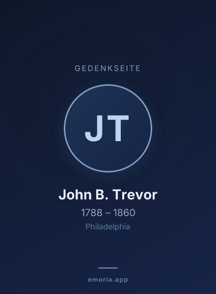 Gedenkportrait von John B. Trevor