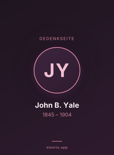 Gedenkportrait von John B. Yale