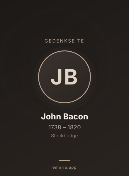 Gedenkportrait von John Bacon