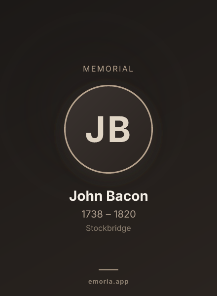 Memorial portrait of John Bacon