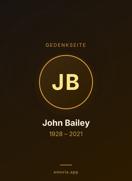 Gedenkportrait von John Bailey