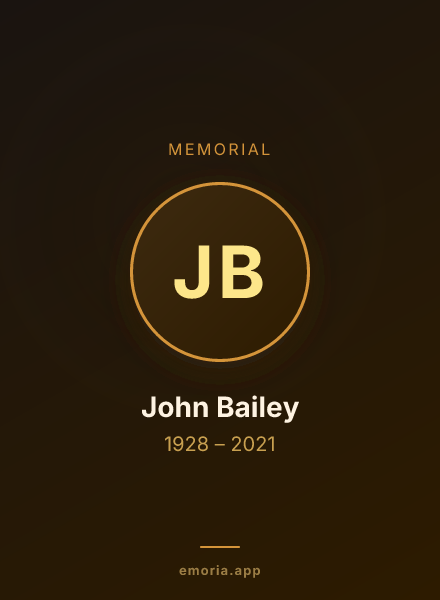 Memorial portrait of John Bailey