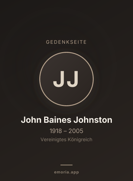 Gedenkportrait von John Baines Johnston