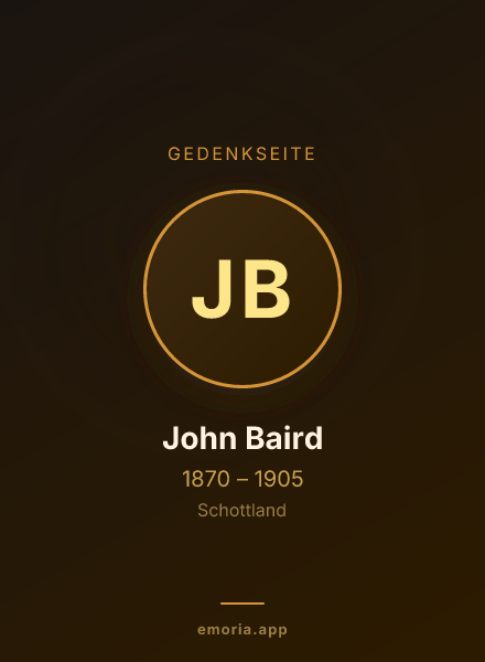 Gedenkportrait von John Baird