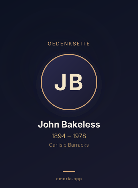 Gedenkportrait von John Bakeless