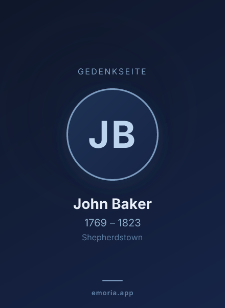 Gedenkportrait von John Baker