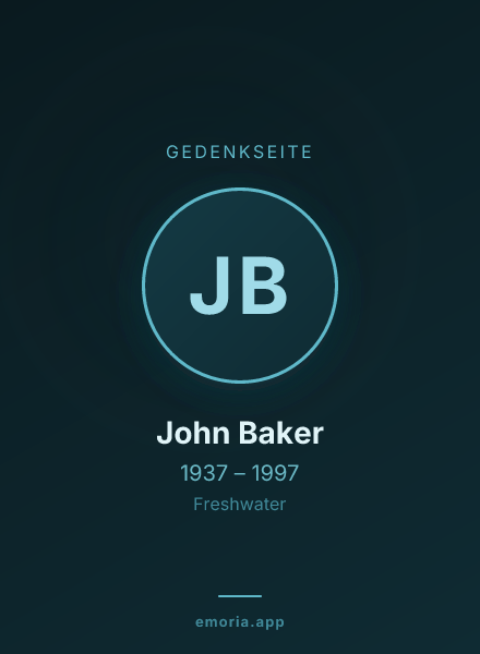 Gedenkportrait von John Baker