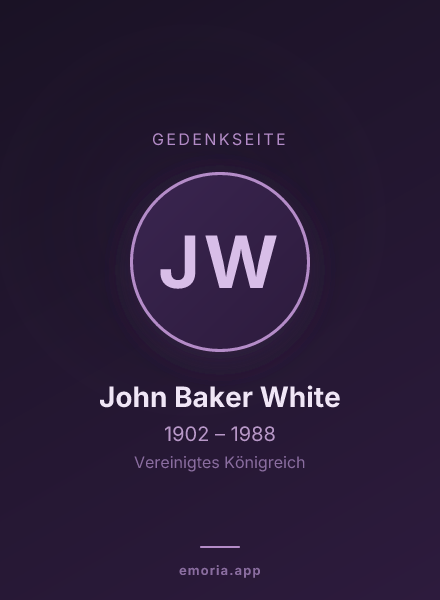 Gedenkportrait von John Baker White