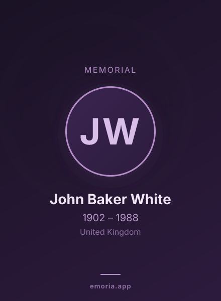 Memorial portrait of John Baker White