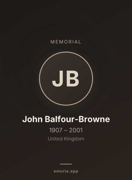 Memorial portrait of John Balfour-Browne