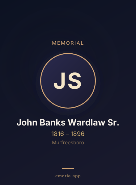 Memorial portrait of John Banks Wardlaw Sr.