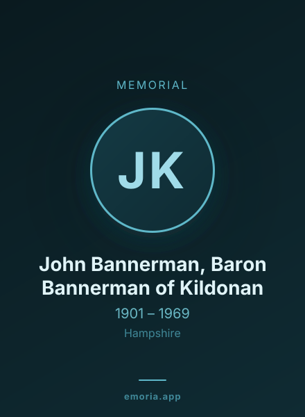 Memorial portrait of John Bannerman, Baron Bannerman of Kildonan