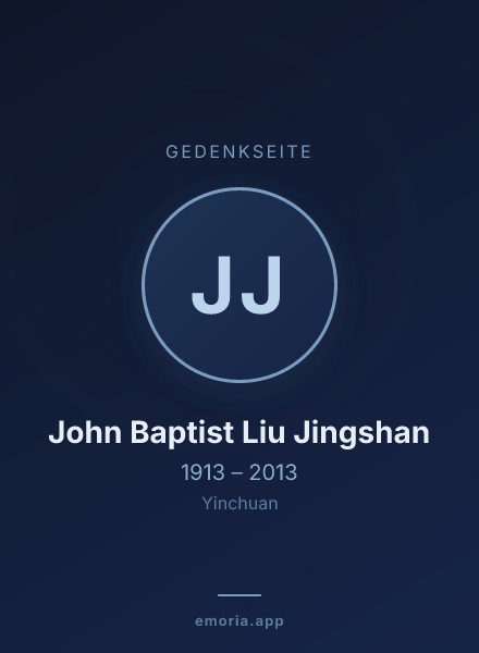 Gedenkportrait von John Baptist Liu Jingshan